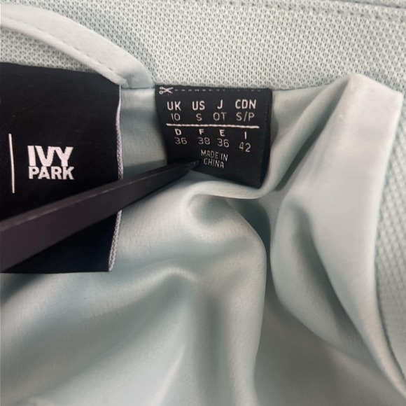 Adidas Ivy Park Blazer Jacket Womens Small Mint Green Track Stripe Beyonce - Picture 12 of 16